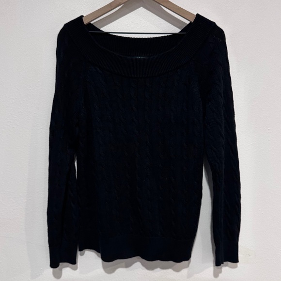 Ralph Lauren Cable-knit black sweater - Picture 1 of 5